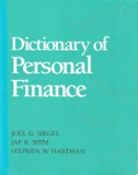 Dictionary of Personal Finance  N/A 9780028973944 Front Cover