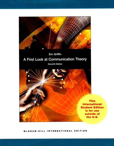 A First Look at Communication Theory N/A 9780071287944 Front Cover