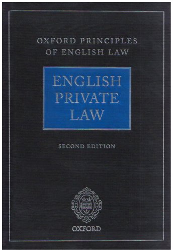 English Private Law  2nd 2007 9780199227945 Front Cover