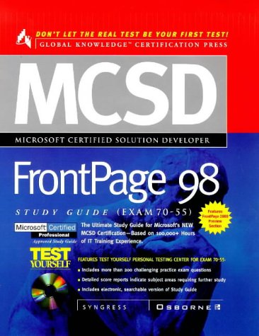 MCSD Front Page 98 Study Guide (Exam 70-55)  1999 (Student Manual, Study Guide, etc.) 9780072119947 Front Cover
