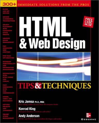 HTML and Web Design Tips and Techniques   2002 9780072193947 Front Cover