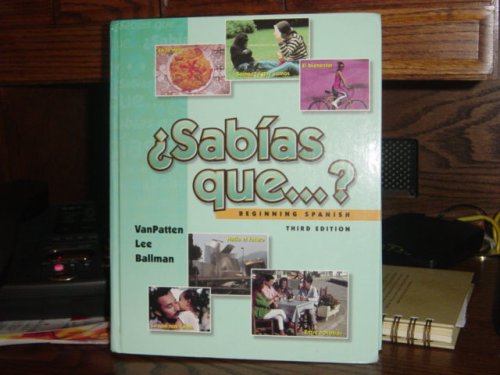 SABIAS QUE?-TEXT ONLY >INSTRS. 3rd 2000 9780072310948 Front Cover