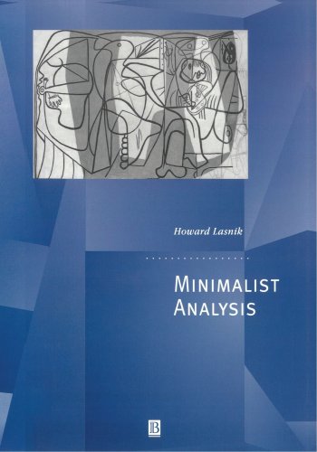Minimalist Analysis   1999 9780631210948 Front Cover