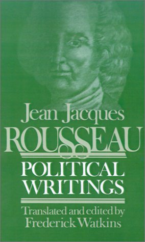 Jean Jacques Rousseau Political Writings  1986 (Reprint) 9780299110949 Front Cover