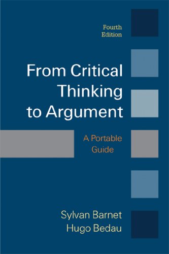 From Critical Thinking to Argument  4th 2014 9781457649950 Front Cover