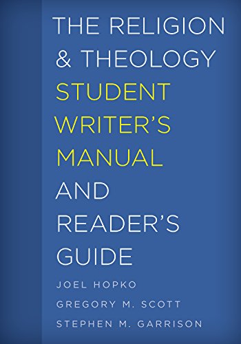 Religion and Theology Student Writer's Manual and Reader's Guide   2018 9781538100950 Front Cover