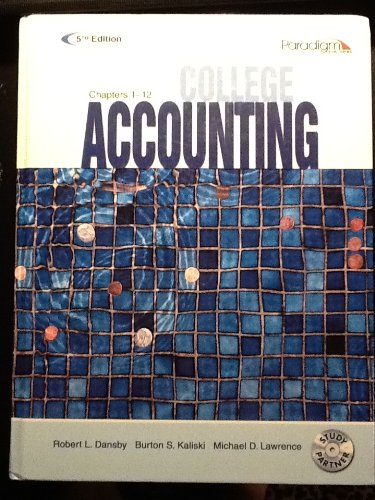 College Accounting Text Chapters 1-12 with Study Partner CD 5th 9780763834951 Front Cover