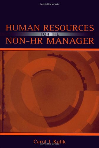 Human Resources for the Non-HR Manager   2004 9780805842951 Front Cover