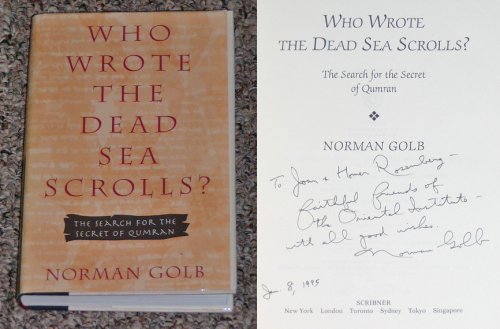 Who Wrote the Dead Sea Scrolls? The Search for the Secret of Qumran  1995 9780025443952 Front Cover