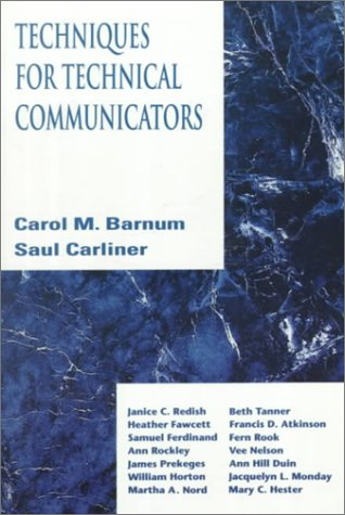 Techniques for Technical Communicators  1993 9780023060953 Front Cover