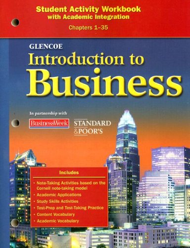 Introduction to Business, Chapters 1-35, Student Activity Workbook   2008 9780078776953 Front Cover