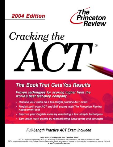 Cracking the ACT 2004  2004 9780375763953 Front Cover