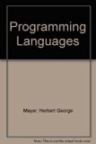 Programming Languages   1988 9780023782954 Front Cover