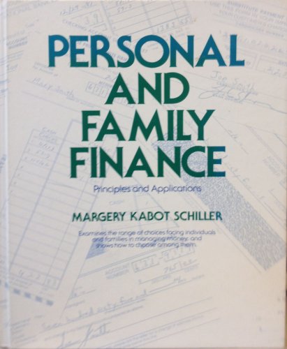 Personal and Family Finance : Principles and Applications  1981 9780205070954 Front Cover