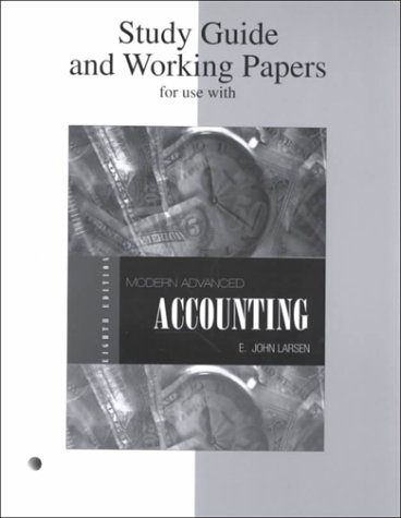 Modern Advanced Accounting Study Guide/Working Papers 8th 2000 9780070299955 Front Cover