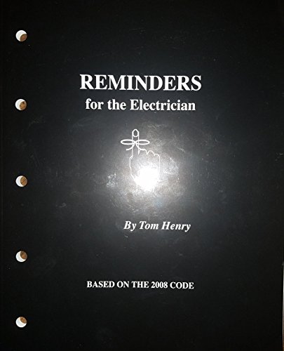 REMINDERS FOR THE ELECTRICIAN N/A 9780945495956 Front Cover