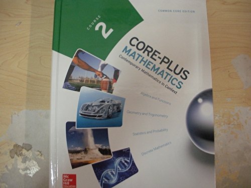 Core-plus Mathematics Course 2 1st 9780076657957 Front Cover