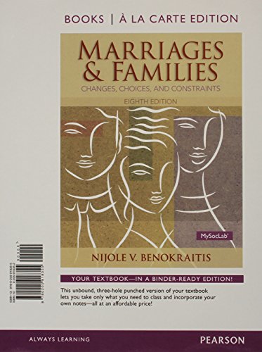 Marriages and Families Books a la Carte Plus NEW MySocLab with Pearson EText -- Access Card Package  8th 2015 9780133814958 Front Cover