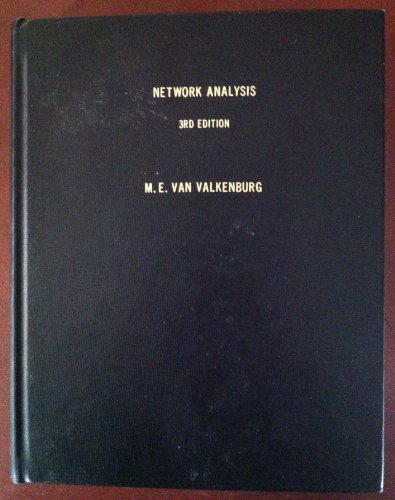 Network Analysis  3rd 1974 9780136110958 Front Cover