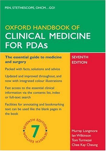 Oxford Handbook of Clinical Medicine for PDA  7th 2007 (Revised) 9780199212958 Front Cover