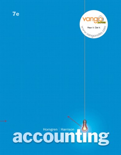 Accounting Chapters 1-13 7th 2007 9780132249959 Front Cover