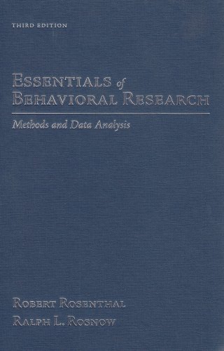 Essentials of Behavioral Research Methods and Data Analysis 3rd 2008 (Revised) 9780073531960 Front Cover