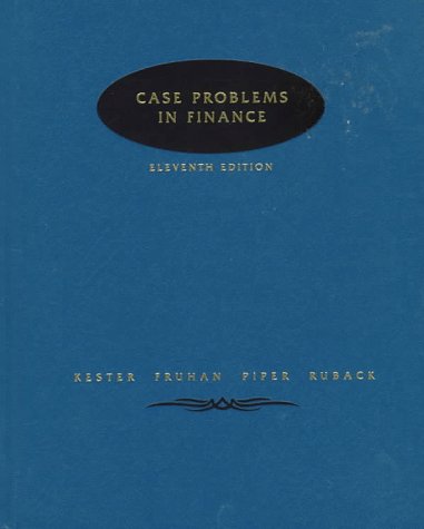 Case Problems in Finance  11th 1997 9780256145960 Front Cover