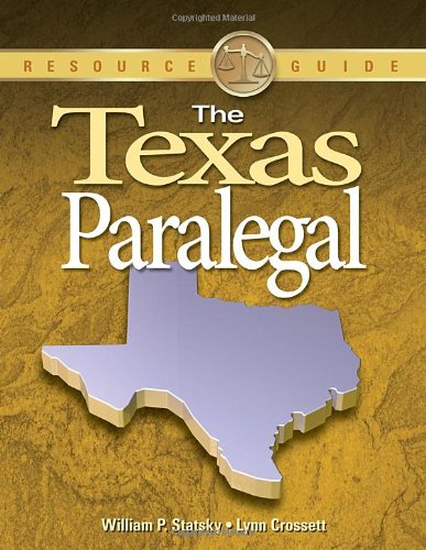 Texas Paralegal   2010 9781418012960 Front Cover