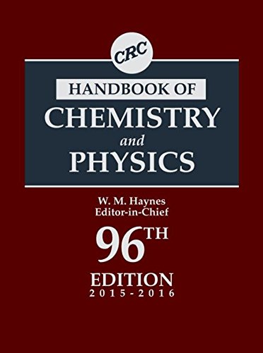 CRC Handbook of Chemistry and Physics, 96th Edition  96th 2015 (Revised) 9781482260960 Front Cover