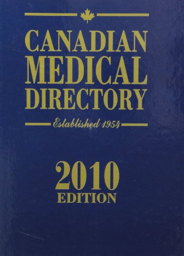 Canadian Medical Directory 2010:  2009 9781552571965 Front Cover