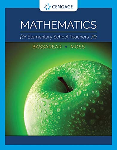 Mathematics for Elementary School Teachers:   2019 9781337629966 Front Cover