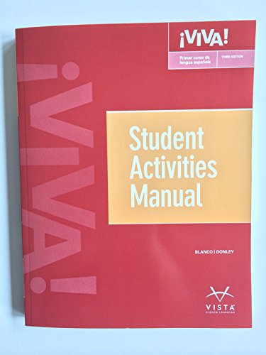 Viva 3e Student Activities Manual (SAM)  3rd (Revised) 9781618579966 Front Cover