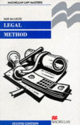 Legal Method 2nd 1996 9780333676967 Front Cover