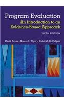 Program Evaluation: An Introduction to an Evidence-based Approach  2015 9781305101968 Front Cover