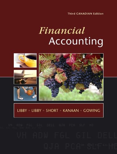 FINANCIAL ACCOUNTING >CANADIAN 3rd 2008 9780070980969 Front Cover