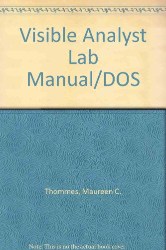 Visible Analyst Lab Manual  1995 (Lab Manual) 9780030043970 Front Cover