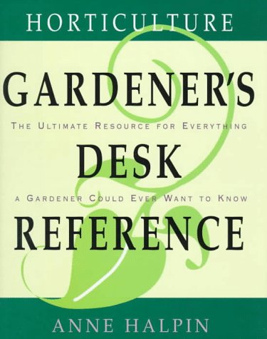 Horticulture Gardener's Desk Reference   1996 9780028603971 Front Cover