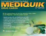 MediQuik Drug Cards  19th 2015 (Revised) 9781451192971 Front Cover