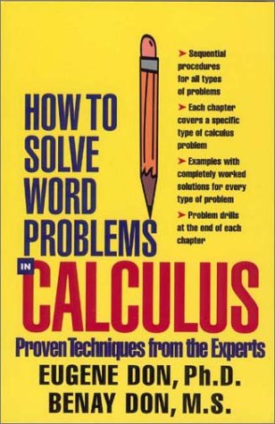 How to Solve Word Problems in Calculus   2001 9780071358972 Front Cover