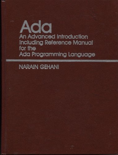 ADA : An Advanced Introduction Including Reference Manual for the ADA Programming Language  1984 9780130039972 Front Cover