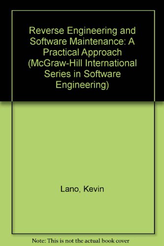 Reverse Engineering and Software Maintenance : A Practical Approach  1994 9780077078973 Front Cover