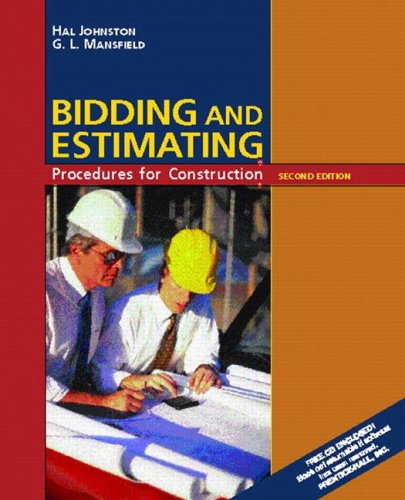 Bidding and Estimating Procedures for Construction  2nd 2001 9780130821973 Front Cover