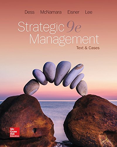 Loose Leaf for Strategic Management: Text and Cases  9th 2019 9781259899973 Front Cover