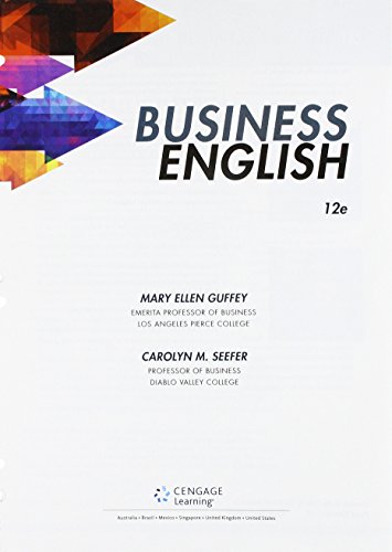 Business English (with Premium Website, 1 Term (6 Months) Printed Access Card)  12th 2017 9781305499973 Front Cover