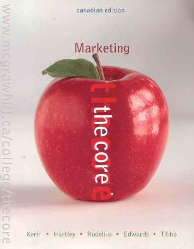 MARKETING:CORE >CANADIAN< 1st 9780070922976 Front Cover