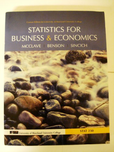 STATISTICS F.BUS.+ECON.-W/CD > 1st 9780536479976 Front Cover