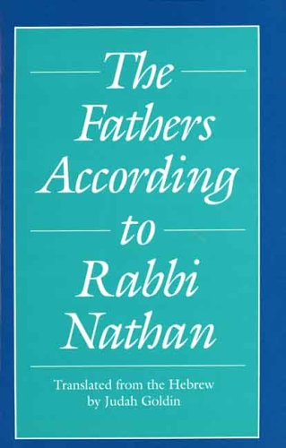 Fathers According to Rabbi Nathan  Reprint  9780300046977 Front Cover