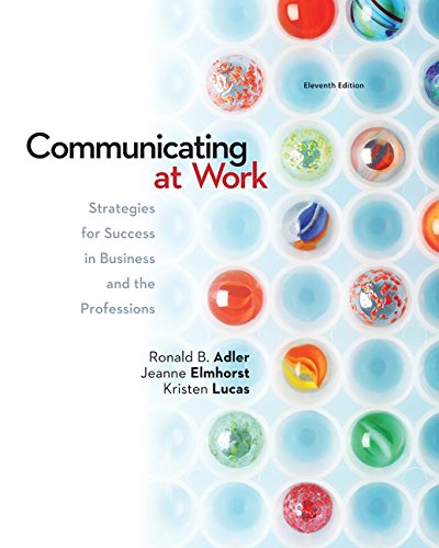 Communicating at Work + Connect Plus Communication Access Card:   2015 9781259677977 Front Cover