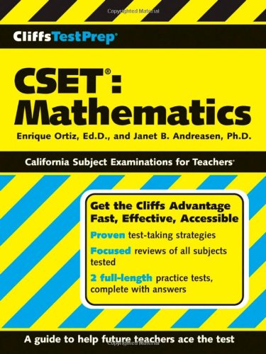 CSET- Mathematics California Subject Examinations for Teachers  2007 9780470131978 Front Cover