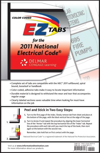 Color Coded EZ Tabs for the 2011 National Electrical Code   2011 9781111536978 Front Cover